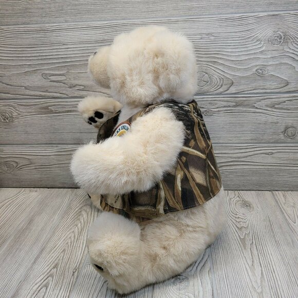 Ducks Unlimited Greenwing Plush Bear Camo Vest Stuffed Animal - Picture 6 of 9